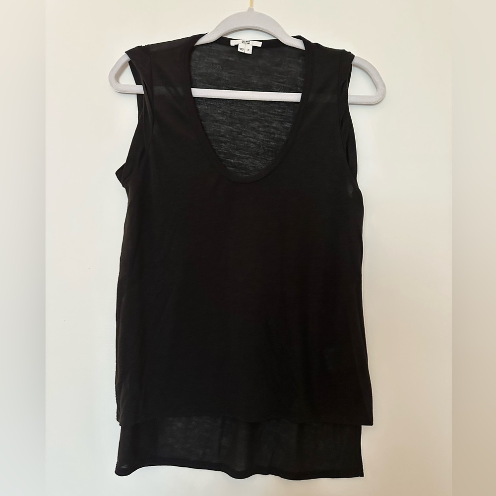 Helmut Lang twist sleeve sheer jersey tank top size P